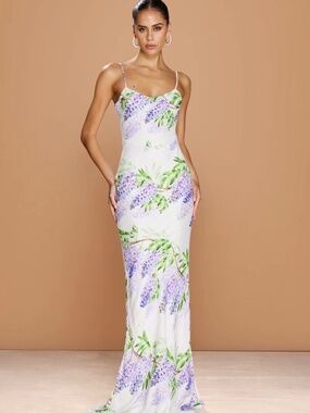 Sonya Moda┆XL┆Juliette Floral Maxi Slip Dress┆White┆387